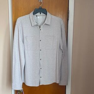 NWT Brown Herringbone Button Down Shirt